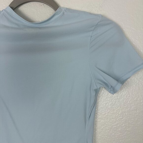Skims Fits Everybody Tee Shirt S Light Blue Seamless Soft Stretchy Crew Neck - Picture 7 of 7